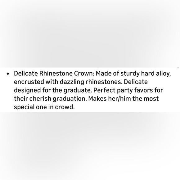 “Grad” Rhinestone Tiara Gold Tone NEW!!! - Picture 4 of 4